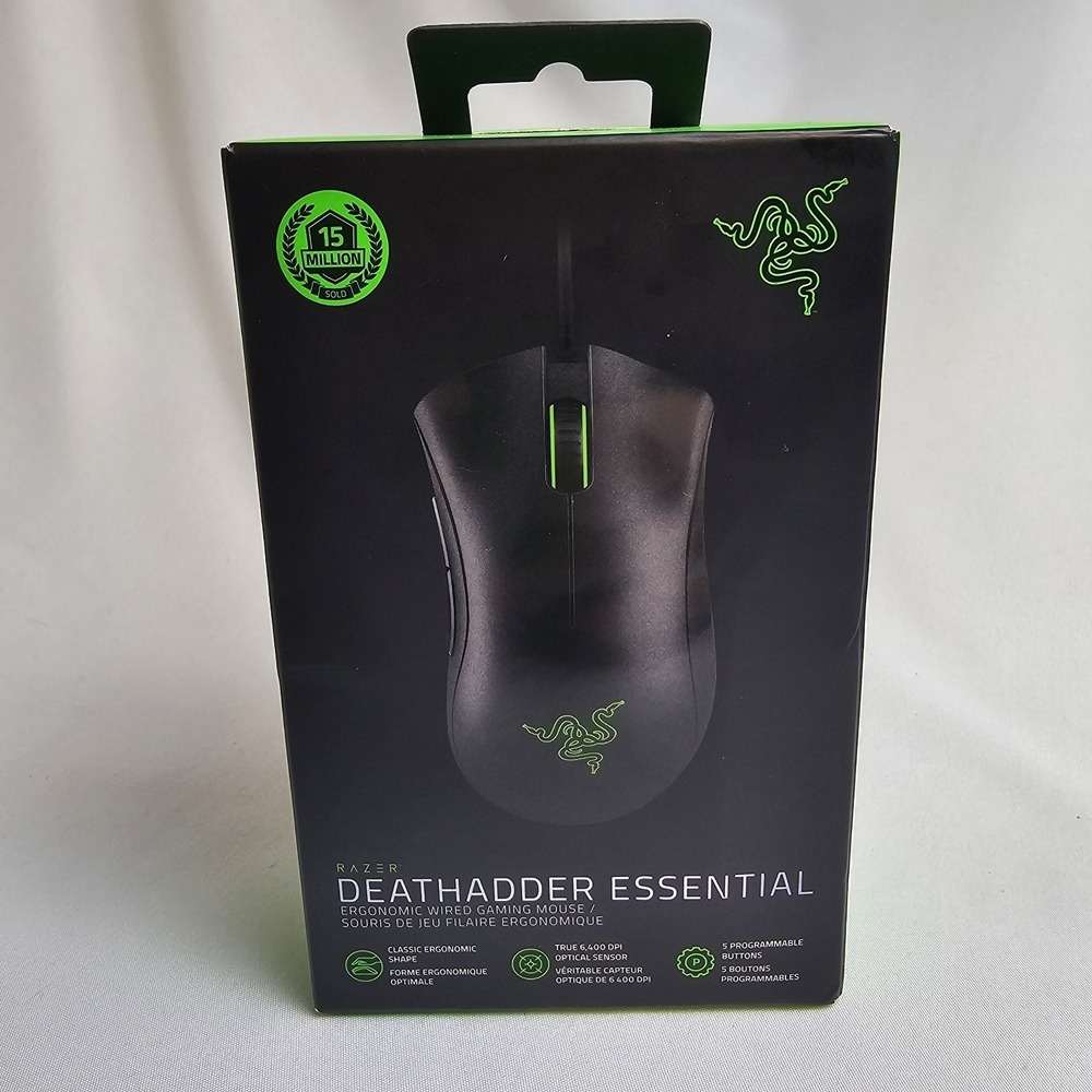 Razer DeathAdder Essential Gaming Mouse 6400 DPI Optical Sensor 5 Programmable